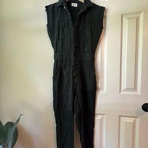 MATE the Label Linen Cap Sleeve Jumpsuit. XS. Black.